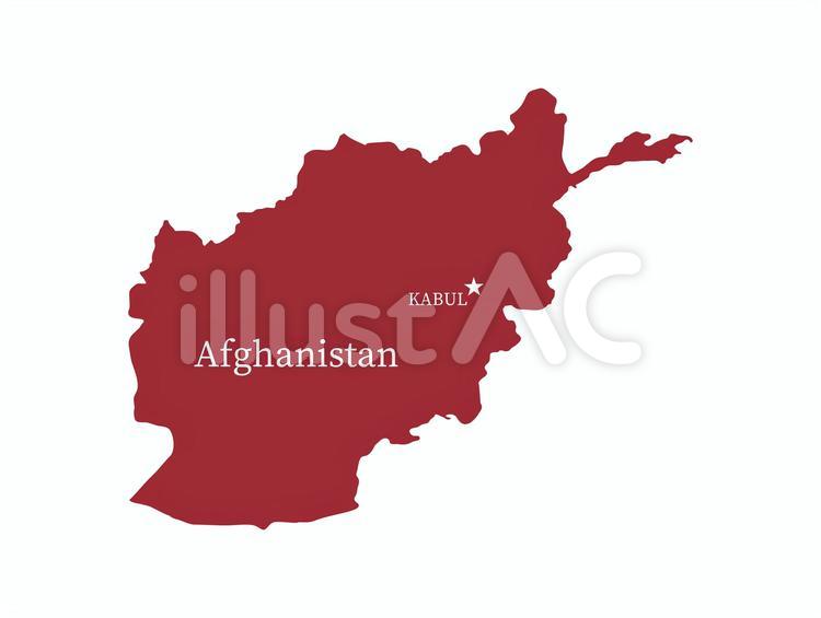 アフガニスタンの地図イラスト